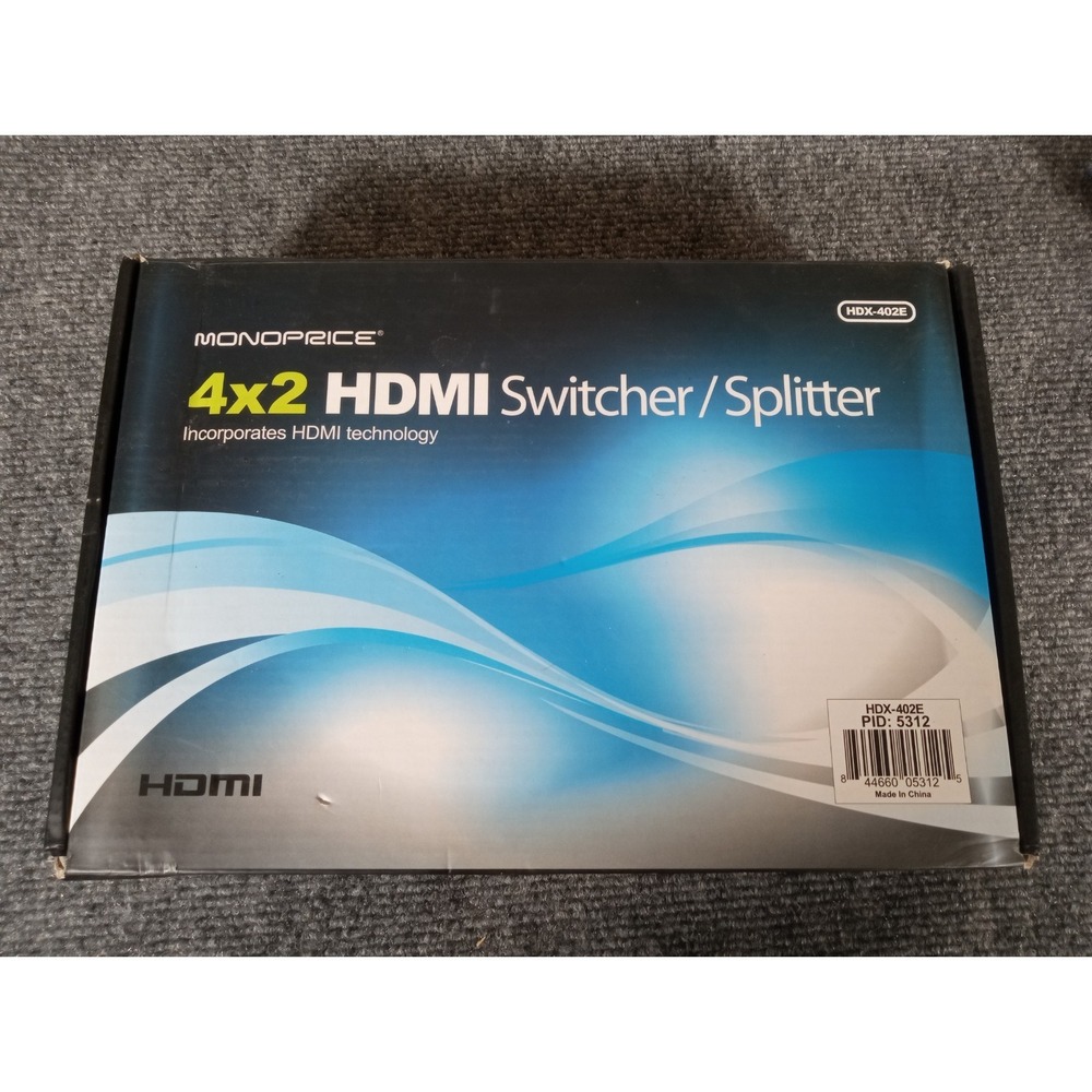 Monoprice 4x2 HDMI Switcher/Splitter Model #: HDX-402E. HDMI technology